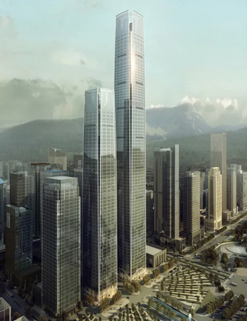 برجي مركز التجارة الدولية قوييانغ - 401م